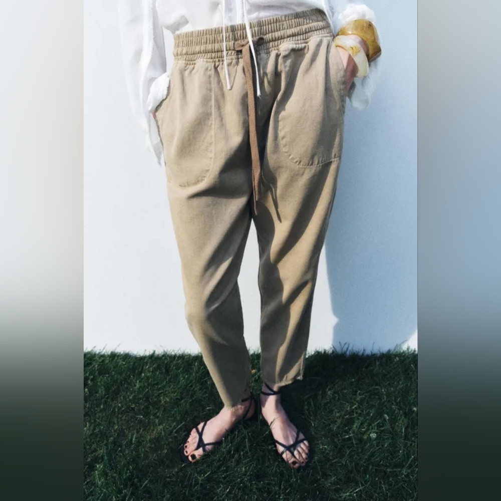 NWT Zara Pajama Style Joggers - ZW Collection Size Small